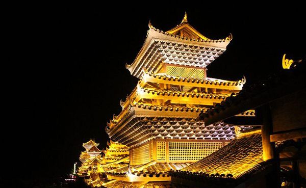 貴州侗寨鼓樓：夜空中一道亮麗的“風景線”【組圖】
