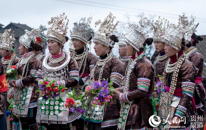 贵州从江:苗族同胞吹芦笙迎新年