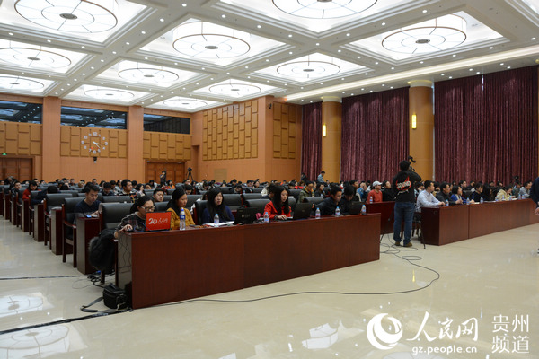 图为2018中国国际大数据产业博览会北京新闻发布会现场。(涂敏 摄)