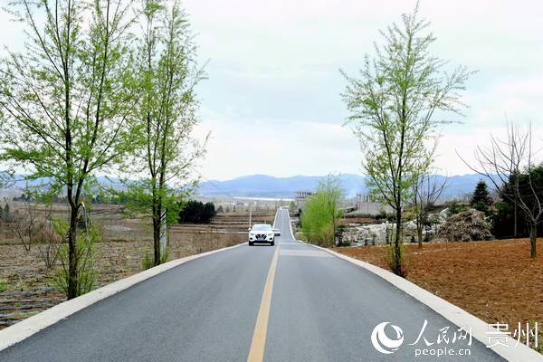 車輛行駛在已經改造完工的貴州省威寧縣S219線金斗鎮路段。