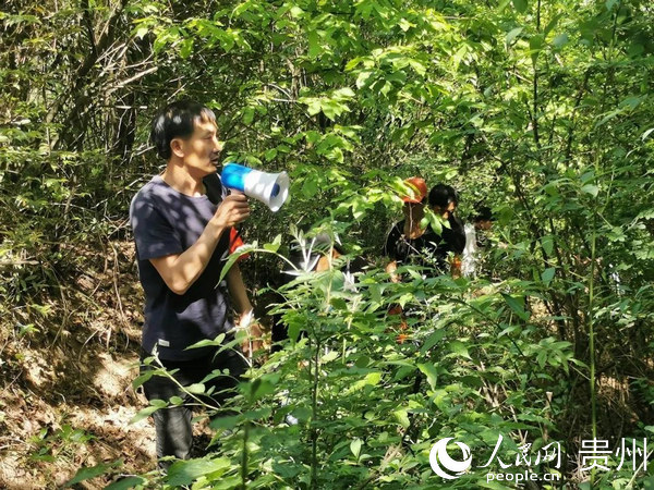 護林員進山巡查。趙梅 攝