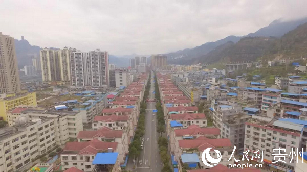 沿河縣城開發區全貌 。沿河縣融媒體中心供圖