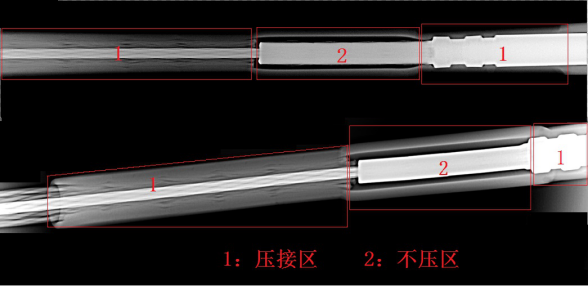 压接工艺良好的“X光片”。熊军 摄