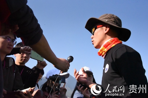 貴州省登山運動協會副會長，中航協國家級教練趙文瀑 接受採訪 張春雷 攝