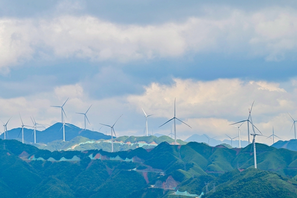 贵州省从江县秀塘乡风力发电场。