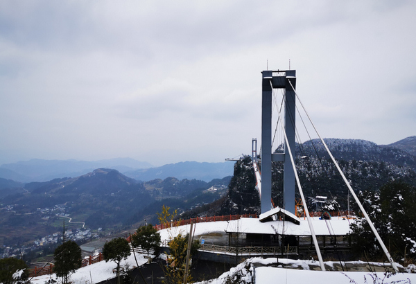 石阡仙人街雪景。