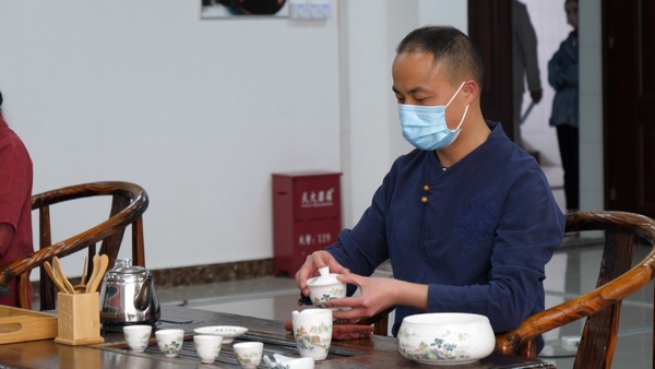 茶艺师实操考核现场。