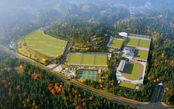 黔南州都匀足球小镇效果图。贵州省体育局供图