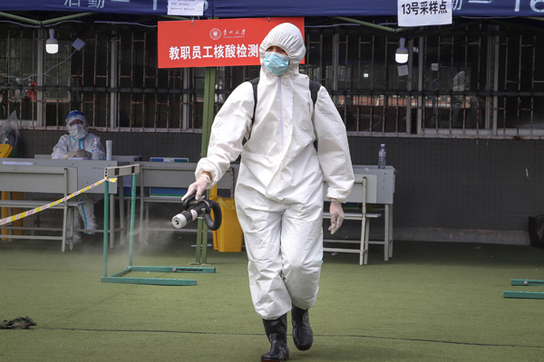 贵州大学筑起抗疫“五彩防线”。贵州大学供图