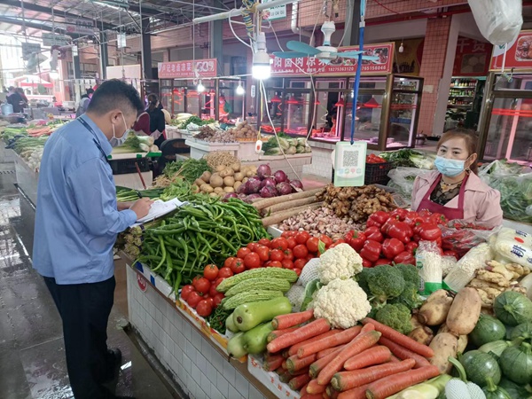 对举报三台山蔬菜价格上涨进行调查处理。