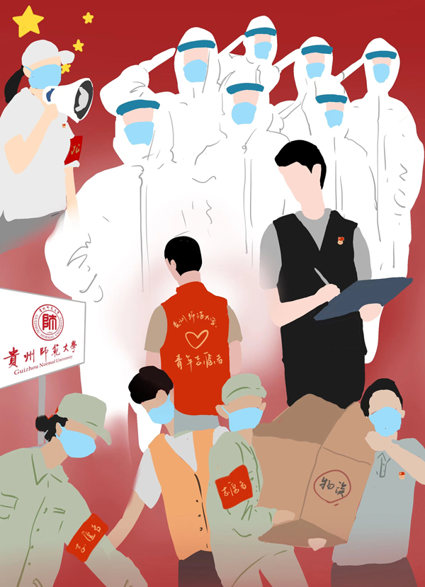 定格最美抗疫身影。作者：荆桥