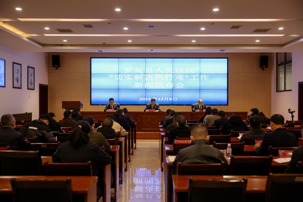 罗甸县人民法院“切实解决执行难”工作新闻发布会。