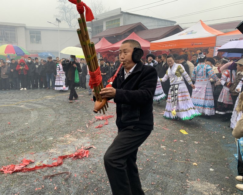 2月8日，清镇市流长苗族乡跳花节现场场景（任美摄）.jpg