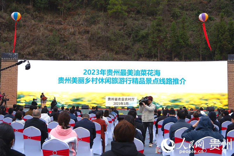 2023年贵州最美油菜花海发布。人民网 阳茜摄