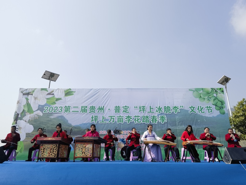2023第二届贵州普定“坪上冰脆李”文化节万亩踏春季开幕活动。