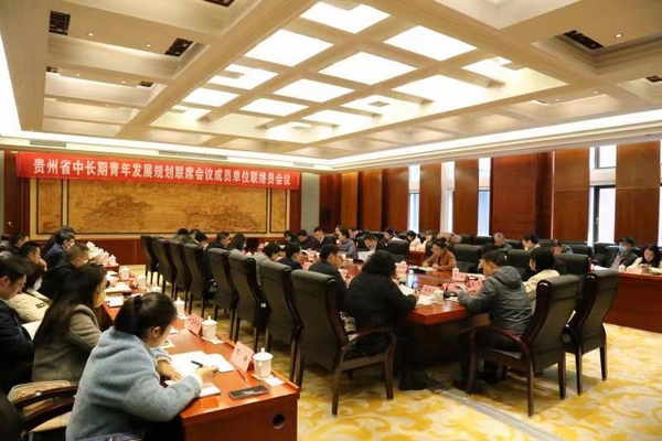 贵州省中长期青年发展规划联席会议成员单位联络员会议现场。共青团贵州省委供图