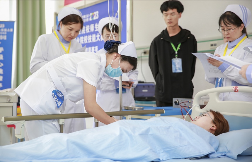 大赛现场。贵州护理职业技术学院党委宣传统战部供图