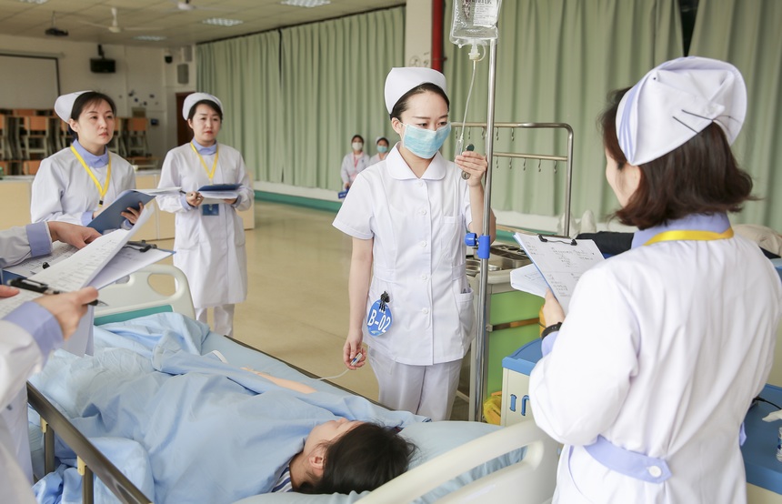 大赛现场。贵州护理职业技术学院党委宣传统战部供图