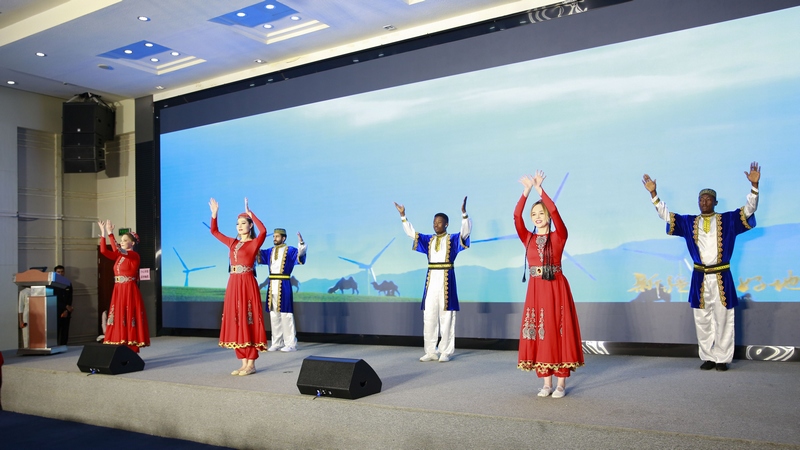 贵州大学2023年“国际中文日”庆祝活动现场。贵州大学国际教育学院供图