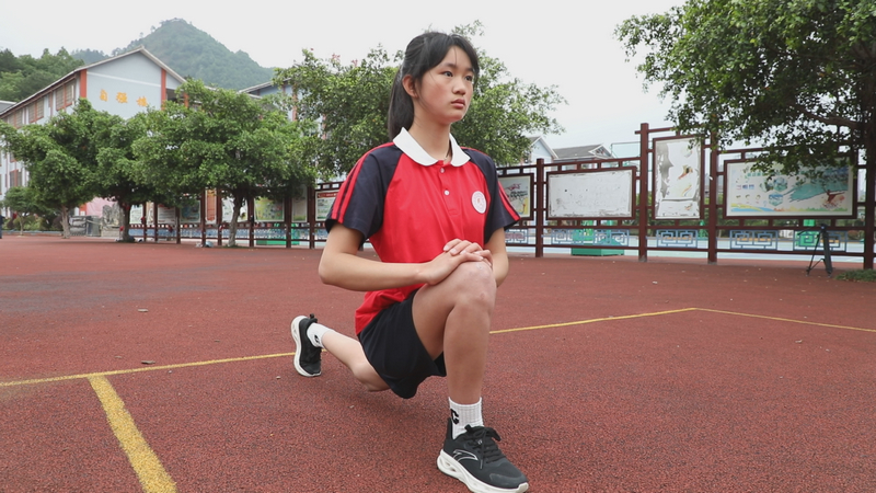 韦雅丽在训练。