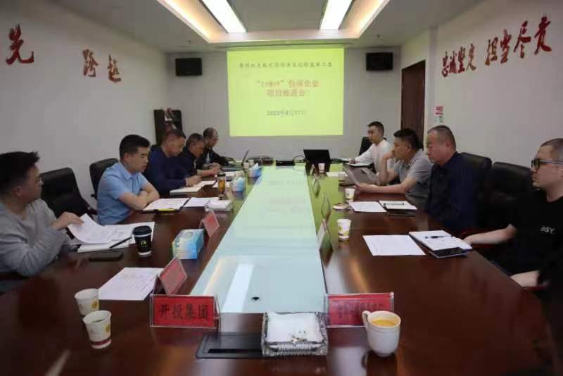 双龙纪检监察工委组织行业主管部门负责人召开项目推进现场座谈会，帮助园区、企业解决困难。张俊摄