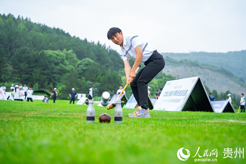 2023年全国木球锦标赛开赛现场。人民网记者 涂敏摄