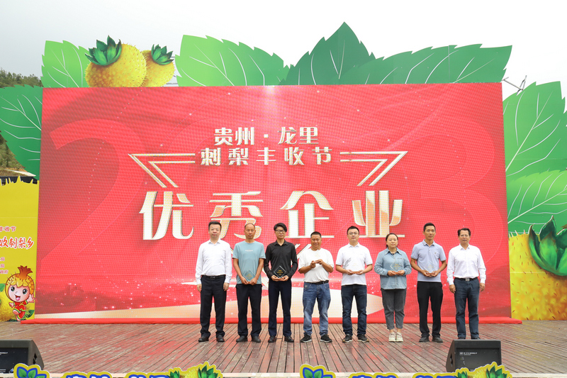 与会领导为刺梨产业优秀企业家颁奖。