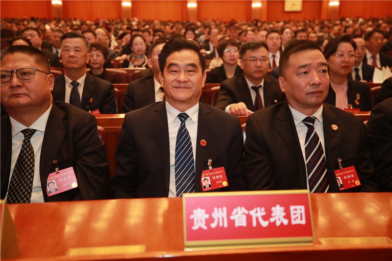 贵州省代表团在大会开幕式现场。 贵州省代表团供图