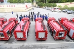  Liping County distributed vehicle equipment to 10 township full-time fire brigades