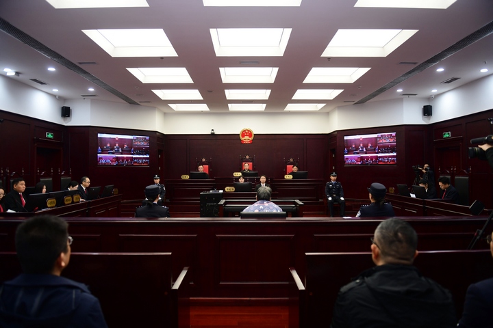 庭审现场 。图片由贵州省高级人民法院提供.