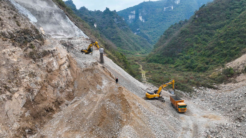 绥阳飞水水库工程建设快速推进。