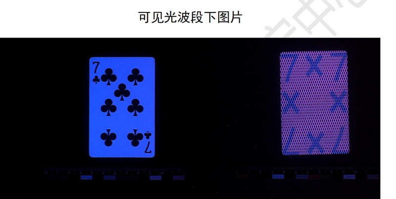 特殊方法检查出的作弊扑克。贵州警察学院司法鉴定中心供图