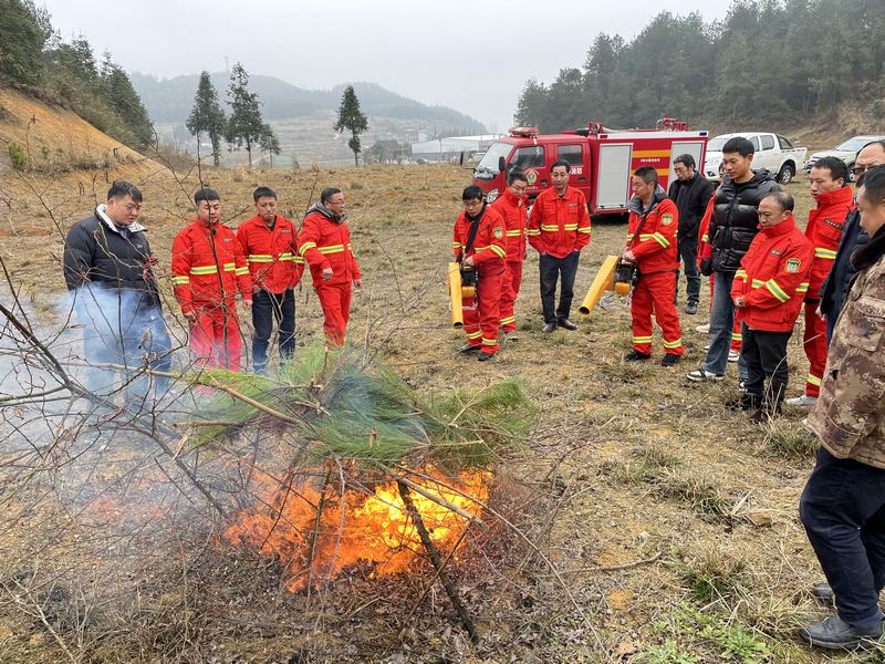 高寨鄉模擬火災現場。