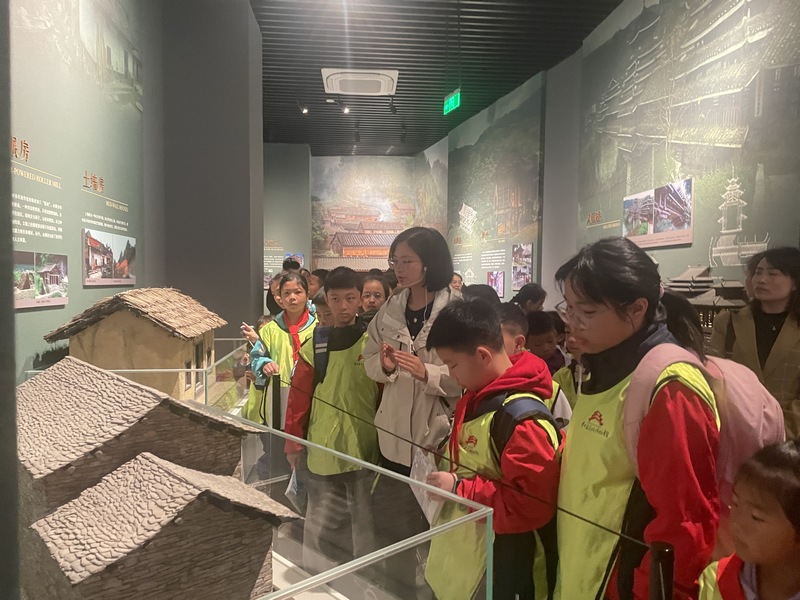 参观省地质博物馆。
