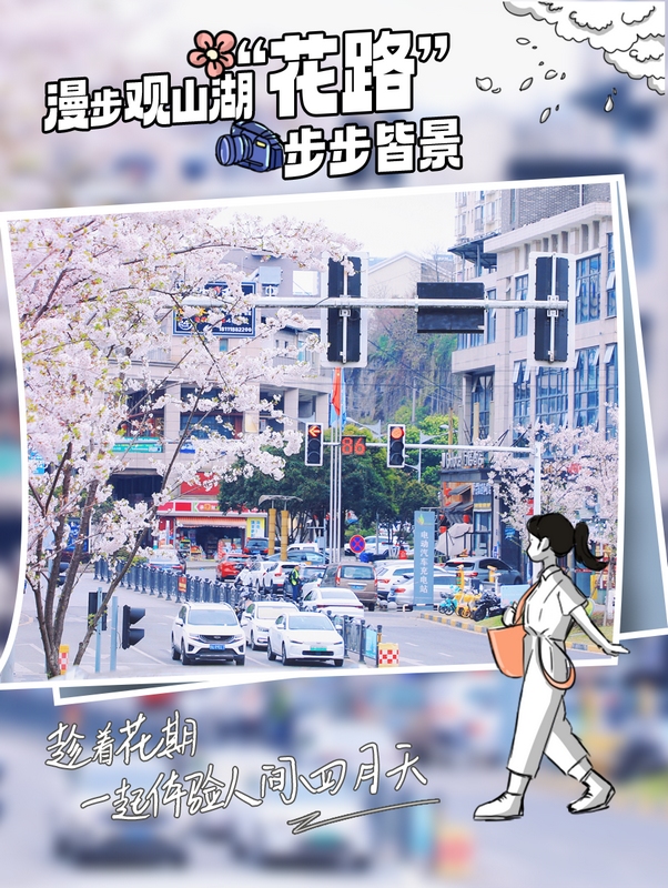 1、漫步观山湖“花路 ”， 步步皆景。