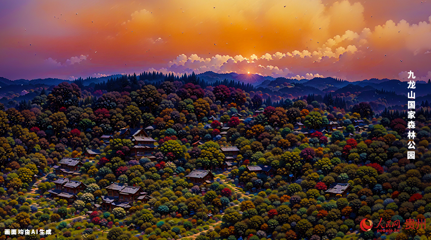 景区内地形地貌独特，九座山峰如龙头昂首啸吟，以山林显胜著称。