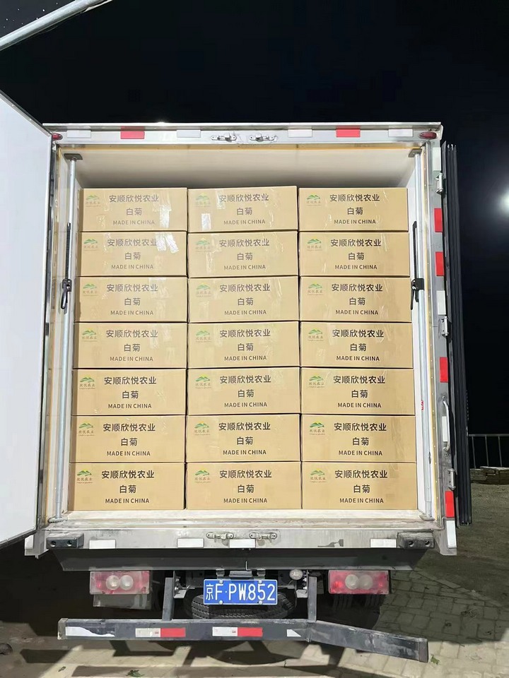 已装车的花卉。