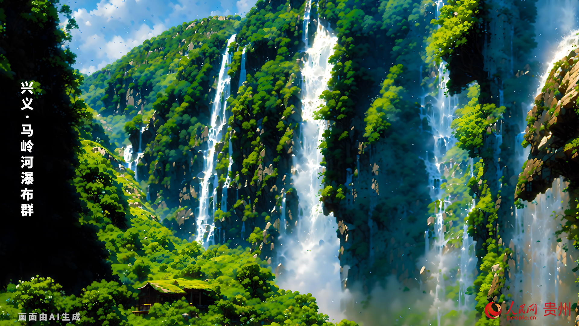 马岭河峡谷位于贵州省黔西南州，马岭河峡谷中有大小瀑布百余条，有“72瀑聚一峡”之称。从100米到300米，一瀑连一瀑，瀑瀑有新奇。