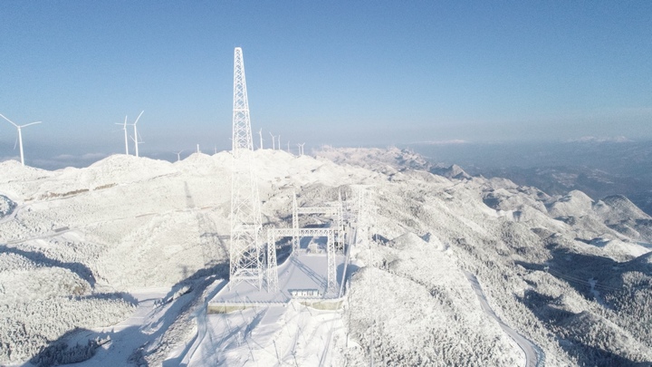 梅花山冰期鸟瞰图。