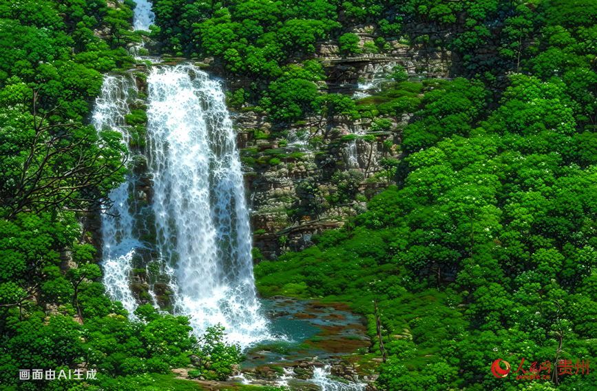 響水岩瀑布位於貴州雷公山主峰西南面，為雷公山國家森林公園森林生態旅游區風景最典型、最壯觀的瀑布之一。