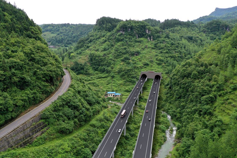 子母岩隧道效果图。贵州交建集团所属贵州路桥集团供图