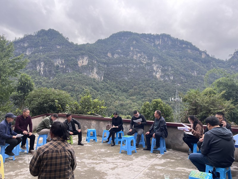 图为：县文旅局到南江乡查看旅居谋划项目