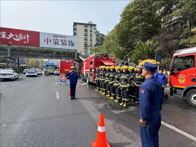 演練隊伍集結。雲岩區融媒體中心供圖