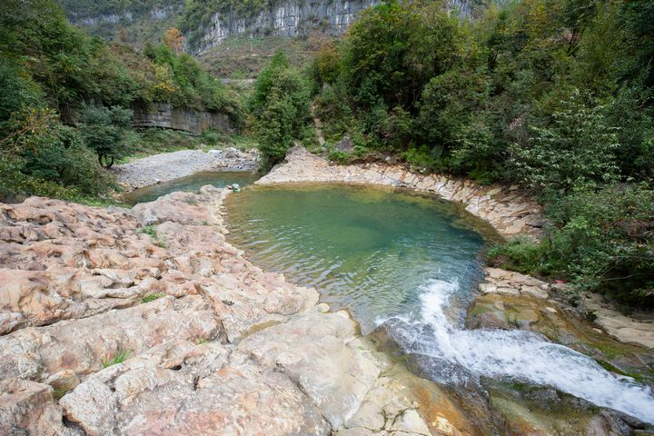 石板河村雙龍灘 。謝永奇攝