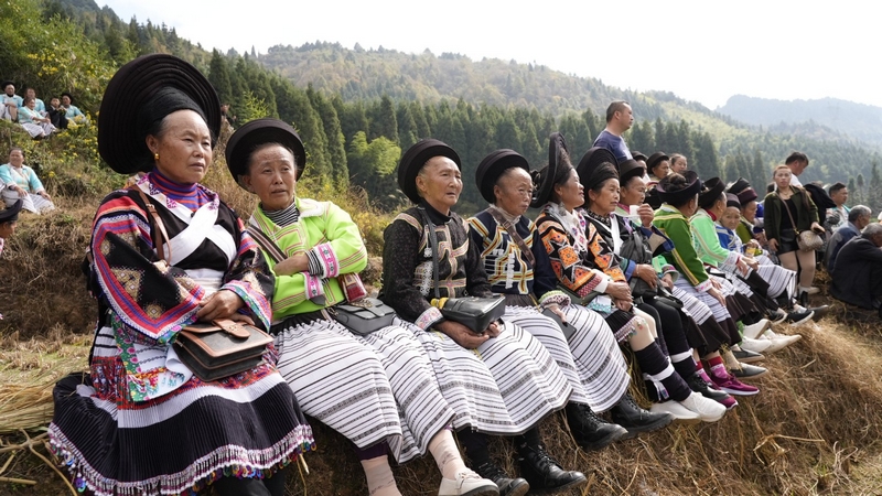 清镇市麦格乡龙滩村举行苗族祭鼓节。