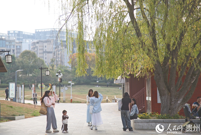 贵阳市白云区泉湖公园一角。人民网 龙章榆摄