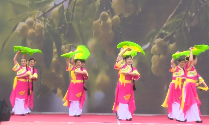 花灯地戏大赛现场。