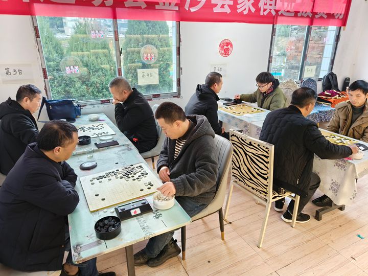 金沙縣新春圍棋賽比賽現場。