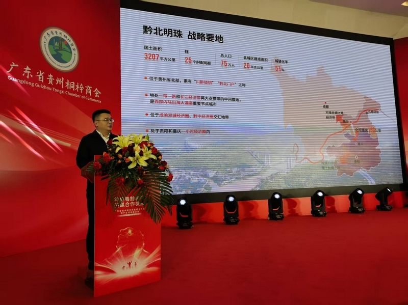 李文卫作产业招商推介。