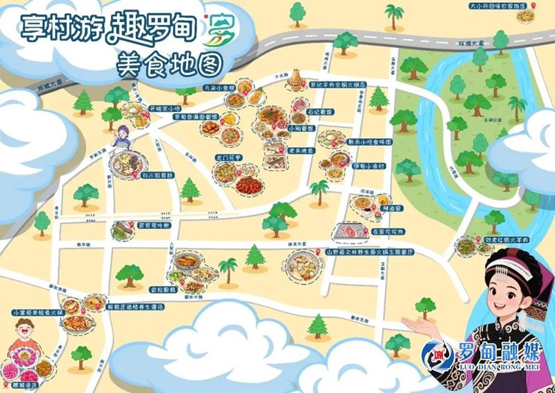 罗甸美食地图。